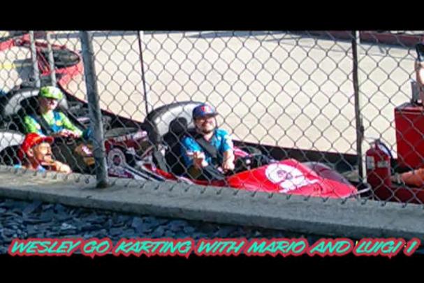 Thumbnail image for Kid's Minute By Wesley TV - Wesley Go Karting with Mario and Luigi 1